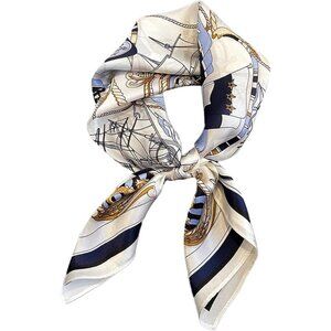 Pure Mulberry Geometric Silk Square Scarf Women Soft Head Neck Scarf Gift Packed